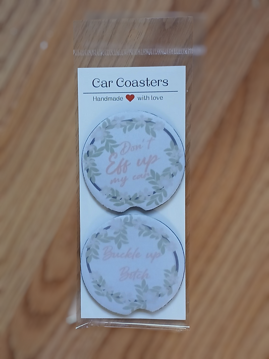 "Buckle Up ...." Car Coasters